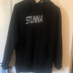 Rhinestone hoodie size M